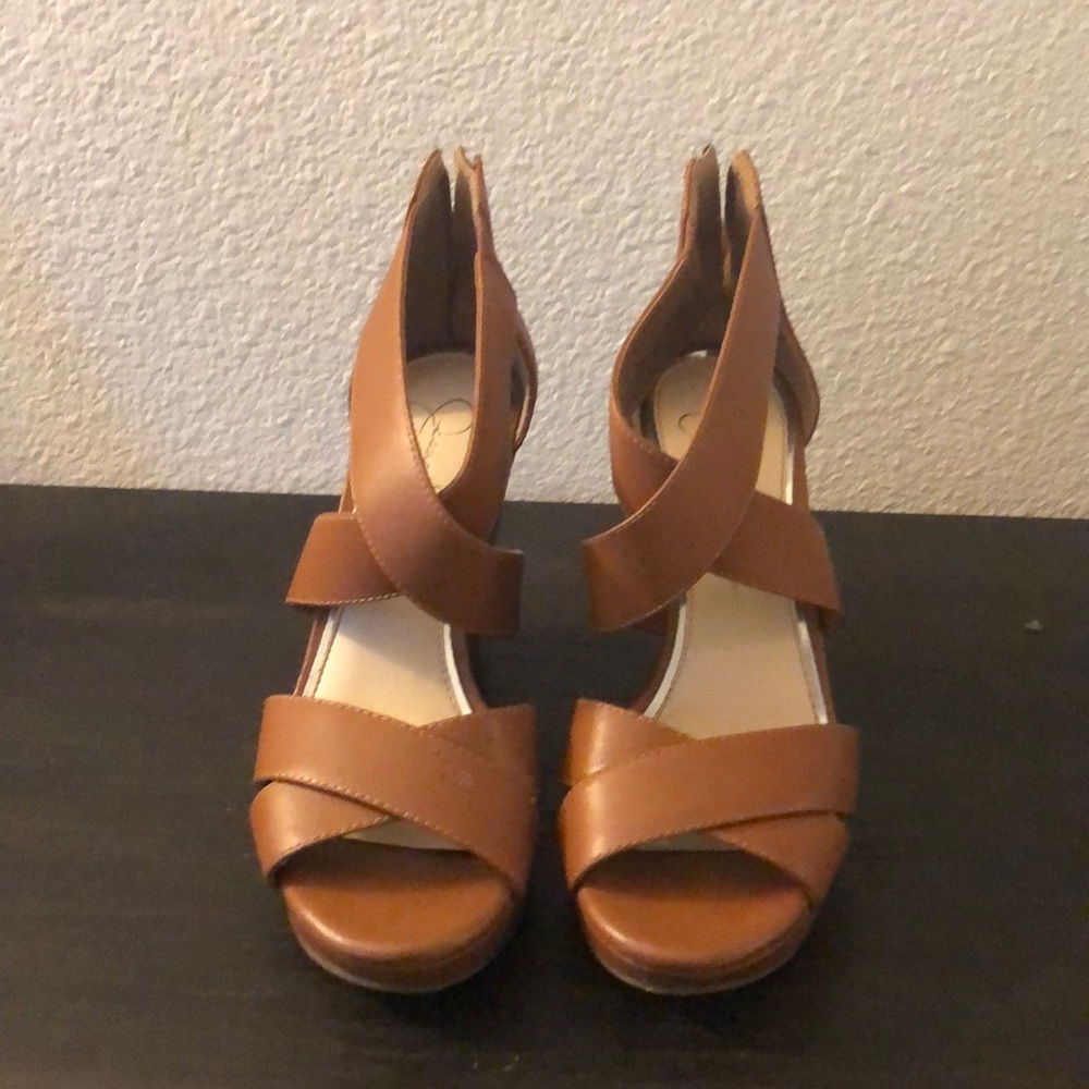 Jessica Simpson brown wedges